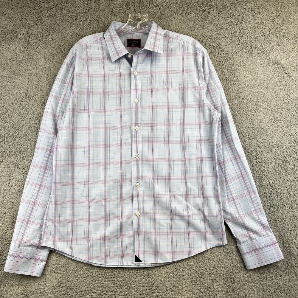 UNTUCKit Button Up Dress Shirt Adult M Plaid Long Sleeve